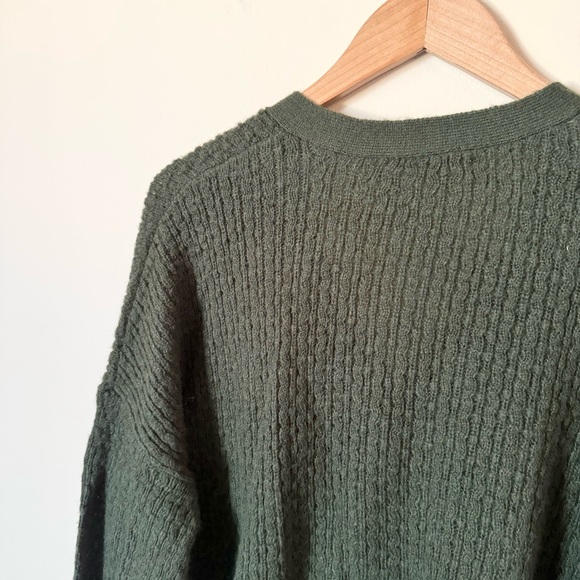 Madewell Mayfair Sweater Cardigan in Hthr Pine - Picture 11 of 12